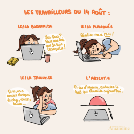 Typologie des travailleurs du 14 aout, je compare tous les types de travailleurs et même ceux qui profitent du 15 aout