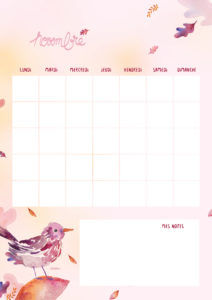 Imprimez un calendrier pour votre mois de novembre
