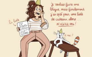 Le 29 octobre, c'est mon anniversaire ! J'ai fait une illustration avec mon chat pour l'occasion