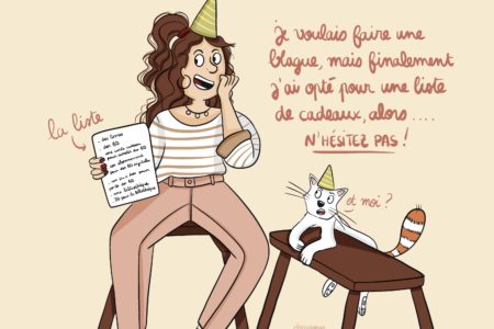 Le 29 octobre, c'est mon anniversaire ! J'ai fait une illustration avec mon chat pour l'occasion